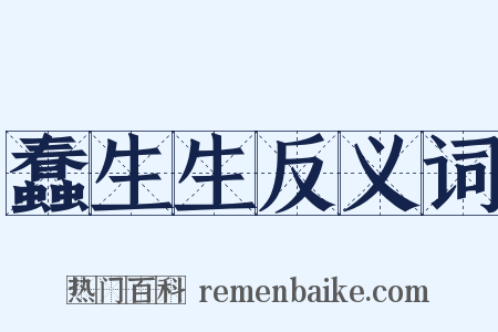 蠢生生反义词是什么意思的图片